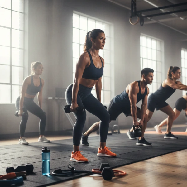 Personer som tränar styrketräning i grupp-RevivewithJez
